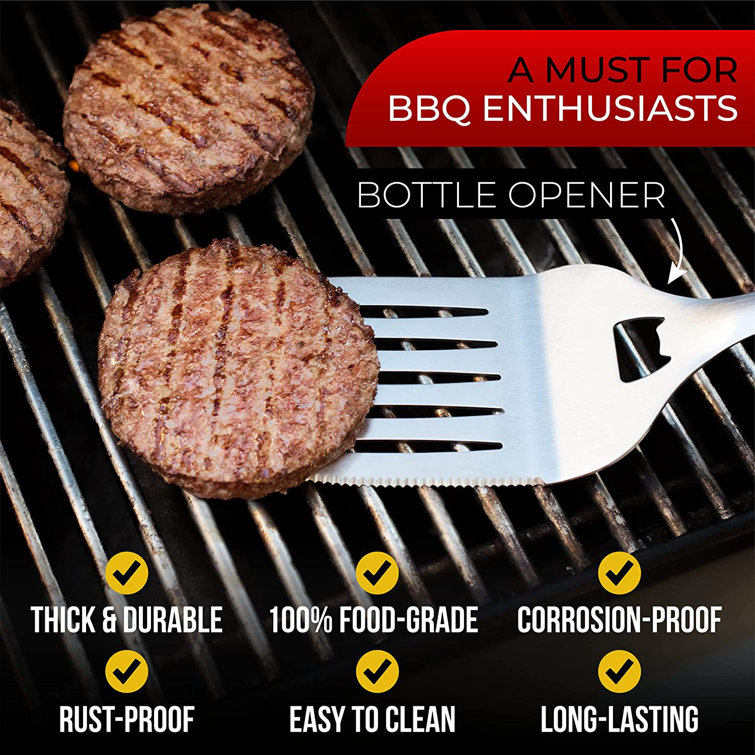 YardStash Stainless Steel Dishwasher Safe Grilling Tool Set Wayfair